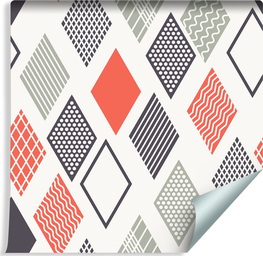 Muralo Tapeta GEOMETRYCZNA - Kolorowe Romby