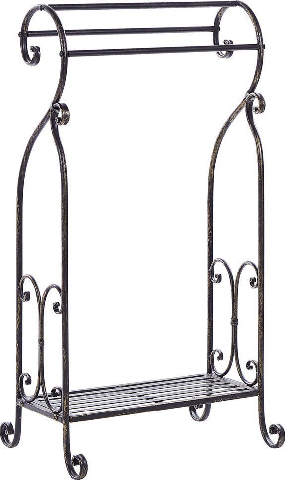 Beliani Stojak na ręczniki 49 x 91 cm czarny LINARES!