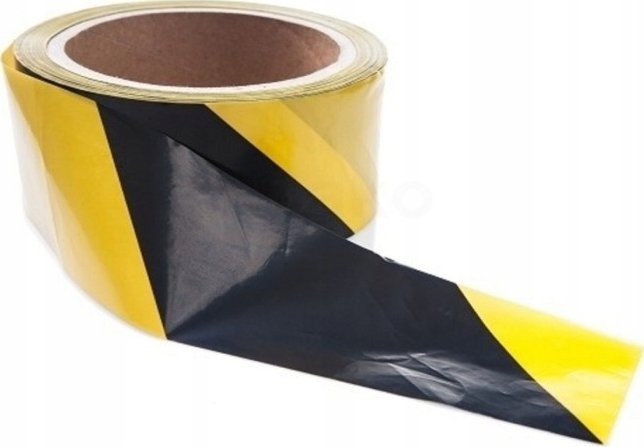 Taśma Ostrzegawcza Do Oznaczania I Zabezpieczania Terenu 100 M Żółto-Czarna Pgt Warning Tape By 100 5905616212333