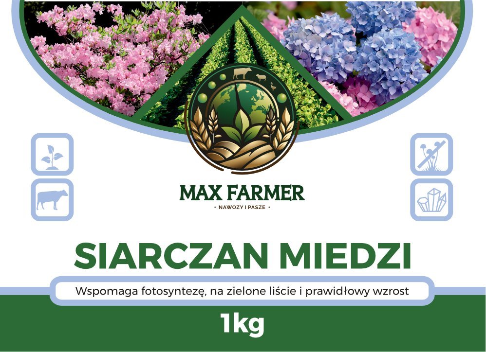 Siarczan miedzi pięciowodny MAX FARMER 1kg nawóz