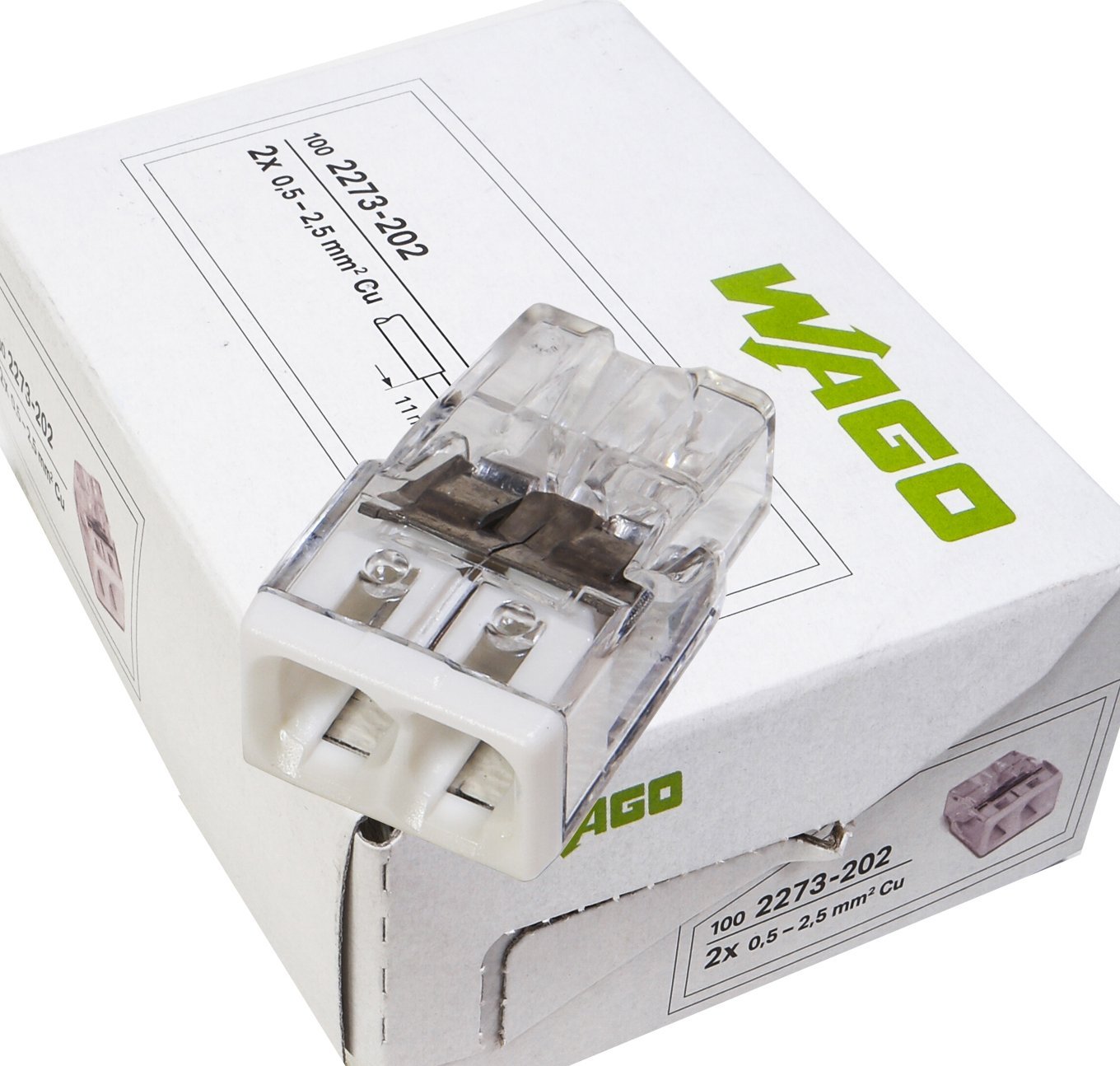 Wago Szybkozłączka 2x 0,5-2,5mm WAGO 2273-202 100szt
