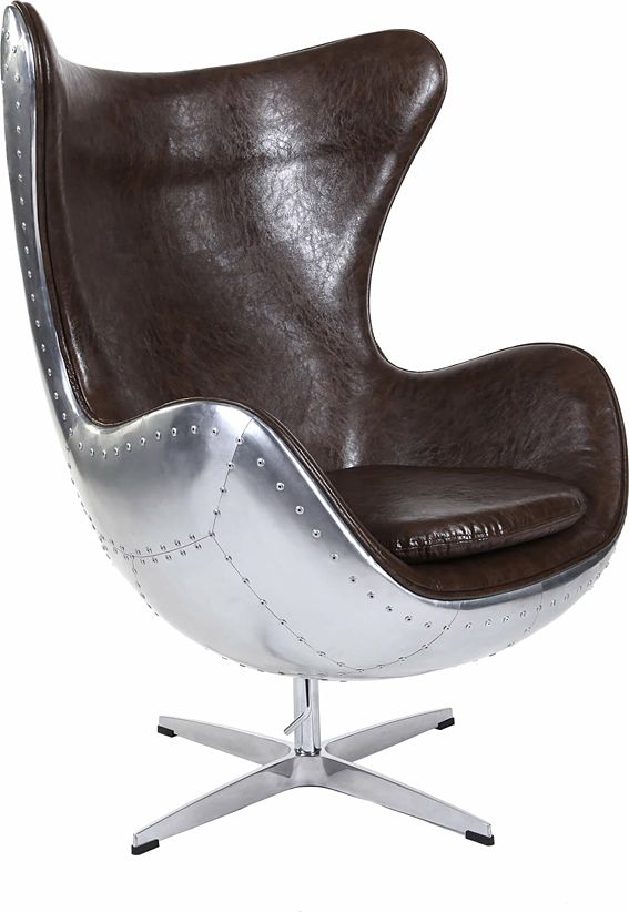 Elior Industrialny fotel wypoczynkowy brązowy - Ayka