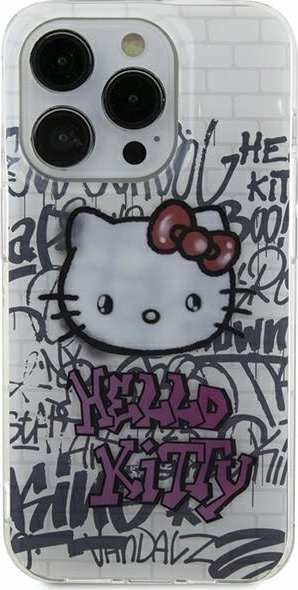 Sourcing Hello Kitty HKHCP15SHDGPHT iPhone 15 / 14 / 13 6.1" white/white hardcase IML Kitty On Bricks Graffiti