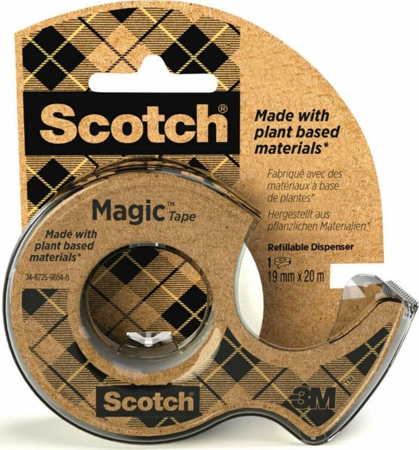 3M Scotch® Magic™ tape Lepszy wybór, 1 rolka, 19mm x 20m + 1 dyspenser wielokrotnego użytku