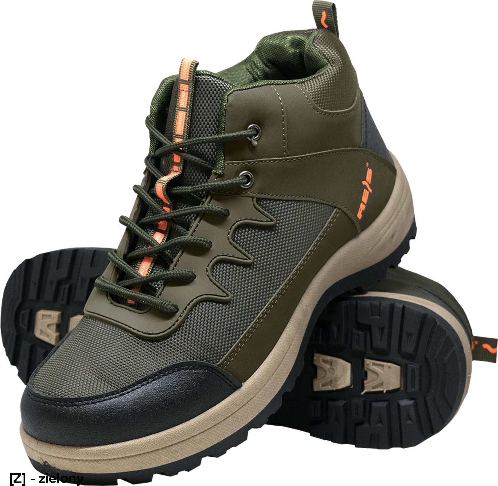 Grensho BTORRENT - Buty lekkie i wygodntypu trzewi, wykonane z PU w połączeniu z materiałem tekstylnym, podeszwa PCV - zielony 39