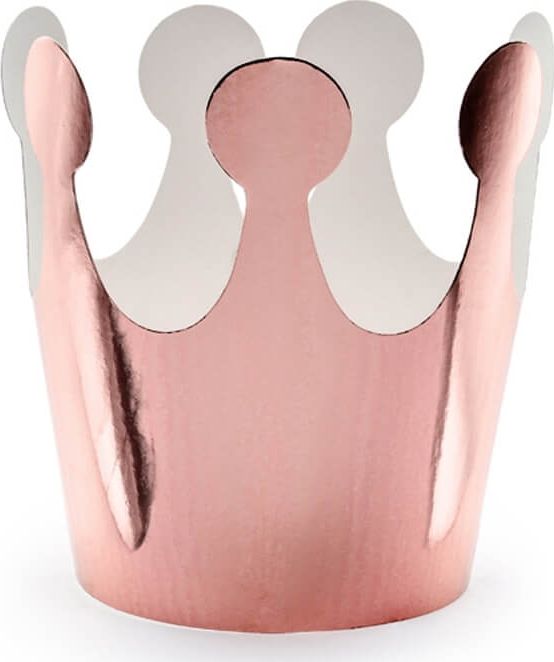 Party Deco Korona Party różowe złoto - 6 szt. uniwersalny