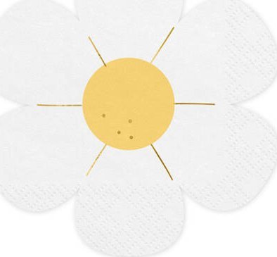 Party Deco Serwetki Stokrotka 16x16.5cm 12szt