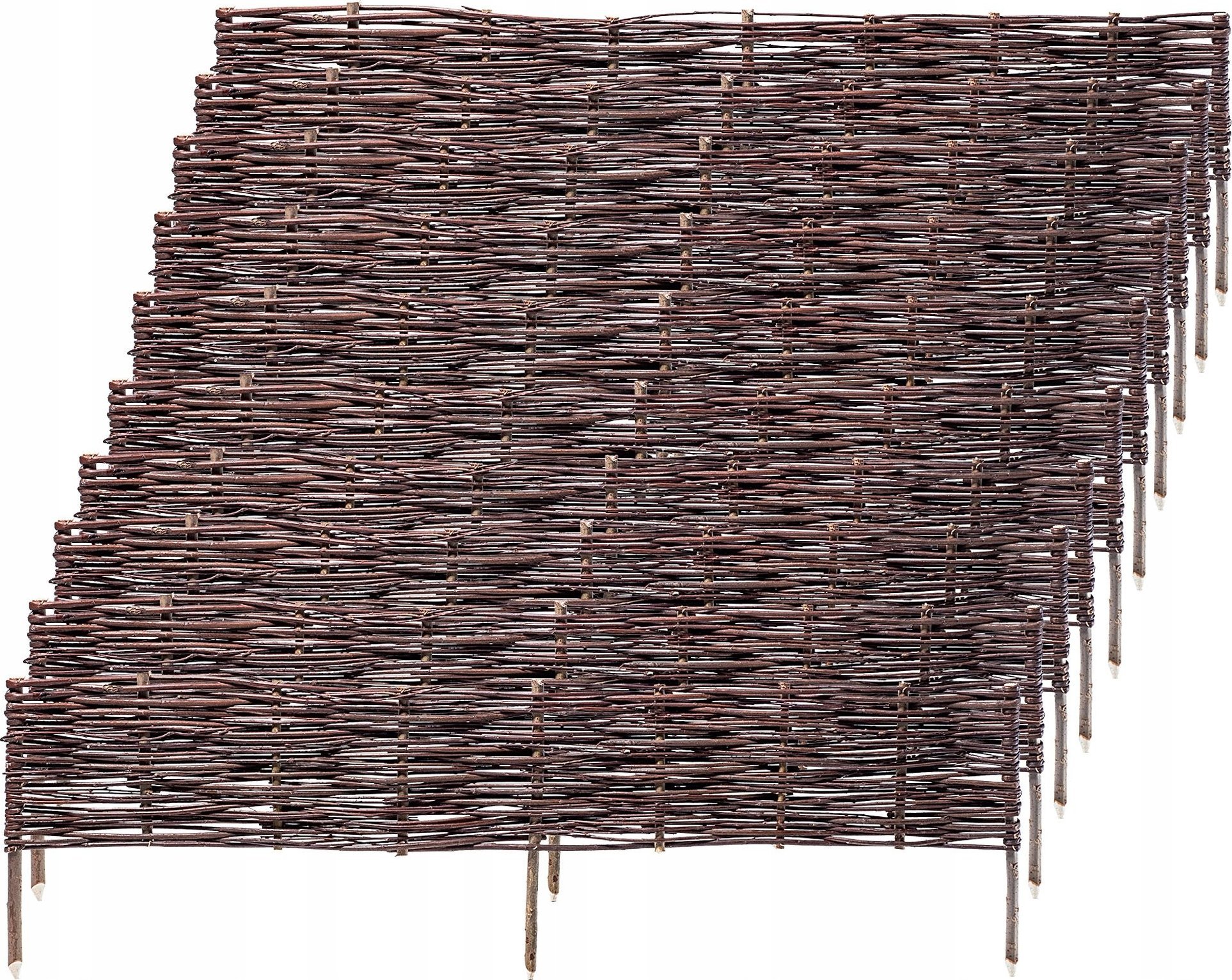 Kadax Palisada Ogrodowa 120x40cm Płotek Wiklinowy 10szt