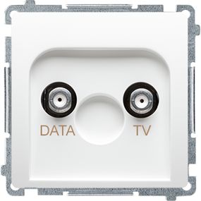 Kontakt-Simon Gniazdo Simon Basic TV-DATA typ F białe (BMAD1.01/11)