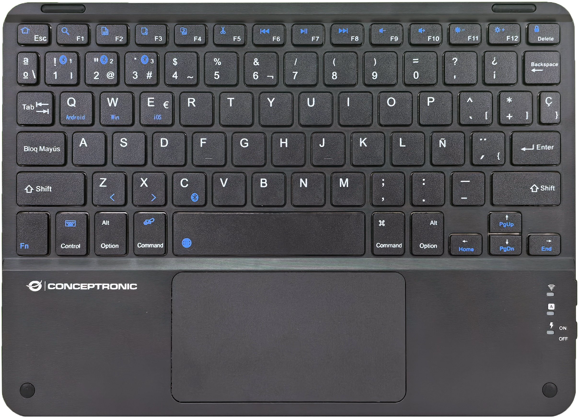 Klawiatura Conceptronic CONCEPTRONIC Wireless klawiatura, układ hiszpański 10" czarny