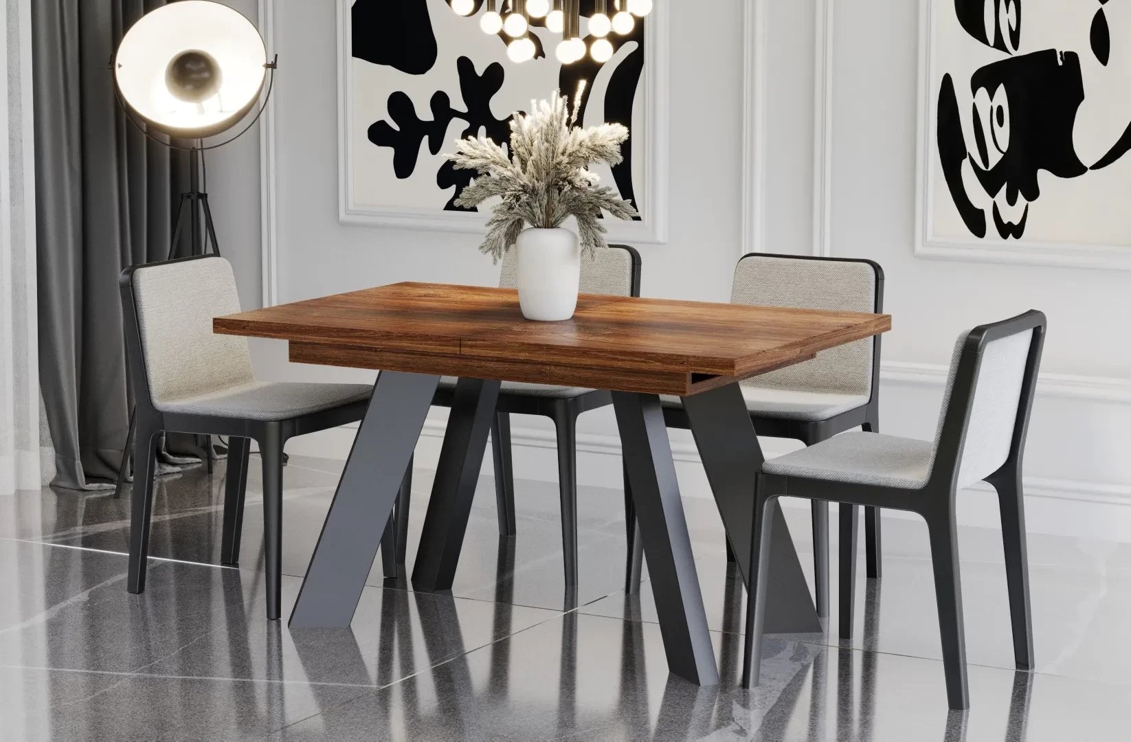 Stół rozkładany COMO 130(210)x80 dąb stirling ENDO