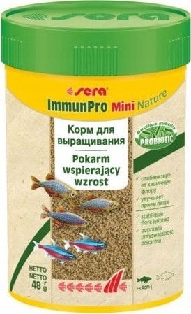 Sera ImmunPro Mini Nature 100 ml - pokarm wolnotonący dla ryb poniżej 4cm