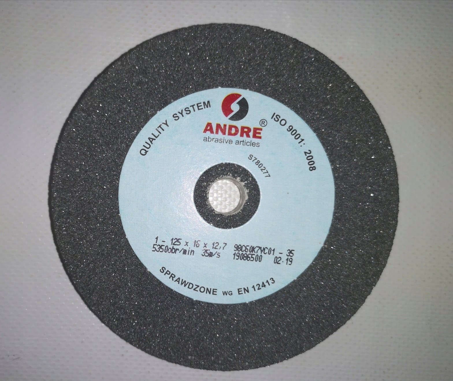 ANDRE ŚCIERNICA PŁASKA 125mm x 16mm x 12,7mm 98C60K7VC01-35 CZARNA "TYP 1"