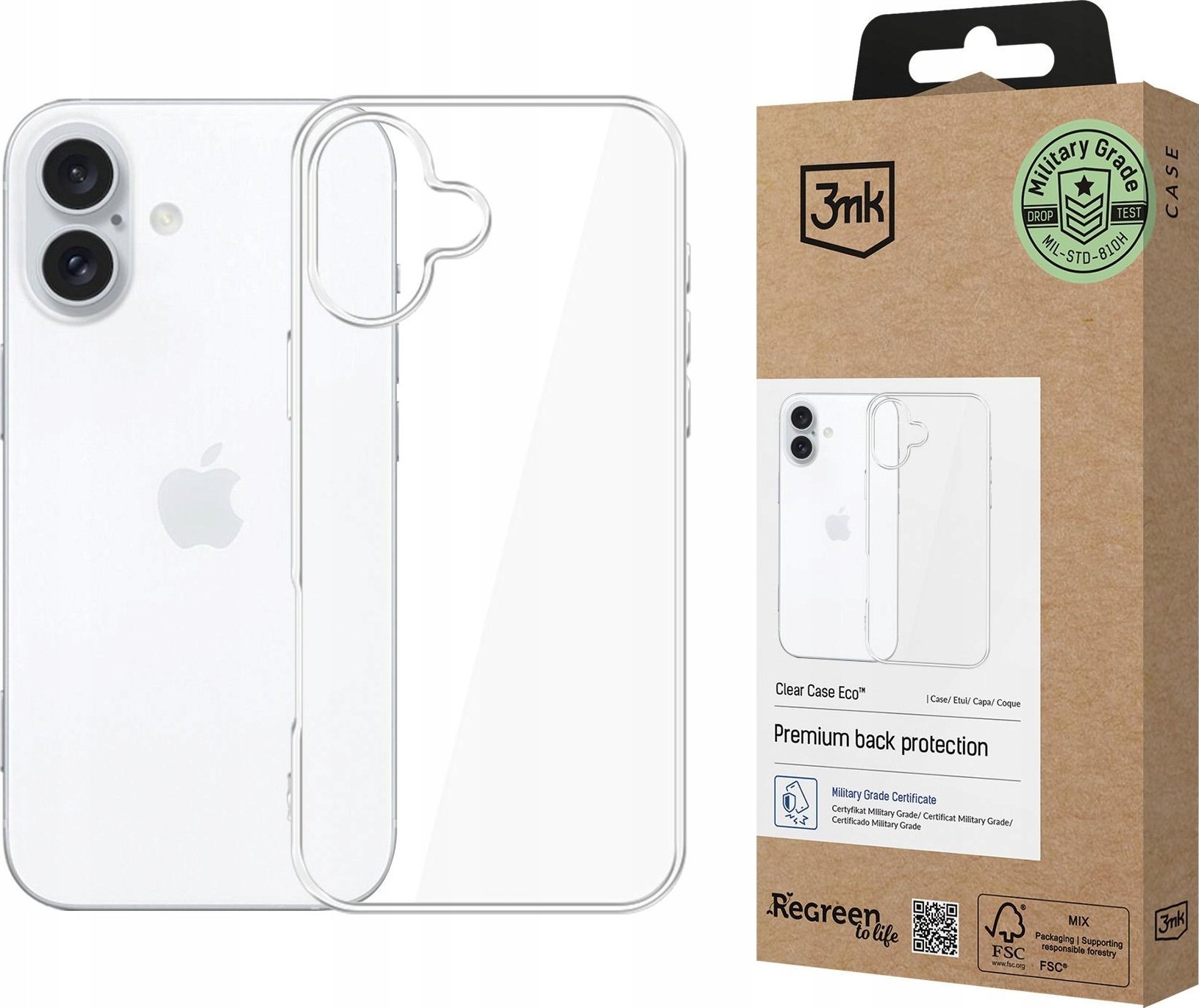 3MK Etui ClearCase Eco* do Apple iPhone 16 Plus
