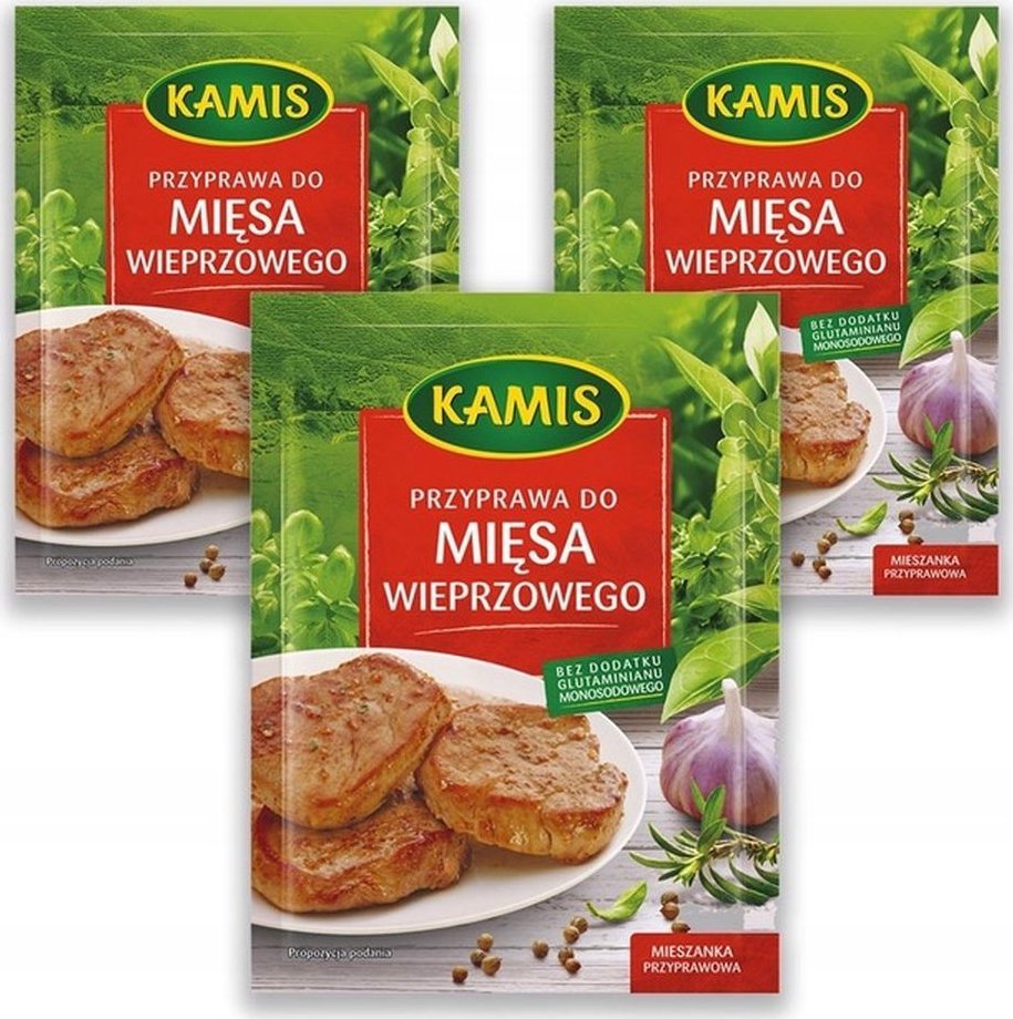Kamis Kamis Przyprawa do mięsa wieprzowego Mieszanka przyprawowa 20 g x 3 sztuk