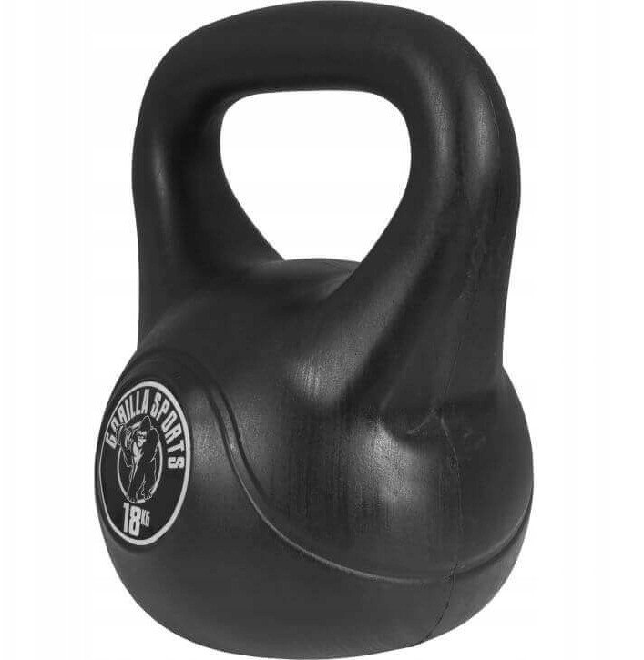 20 kg kettlebell winylowy czarny Gorilla Sports