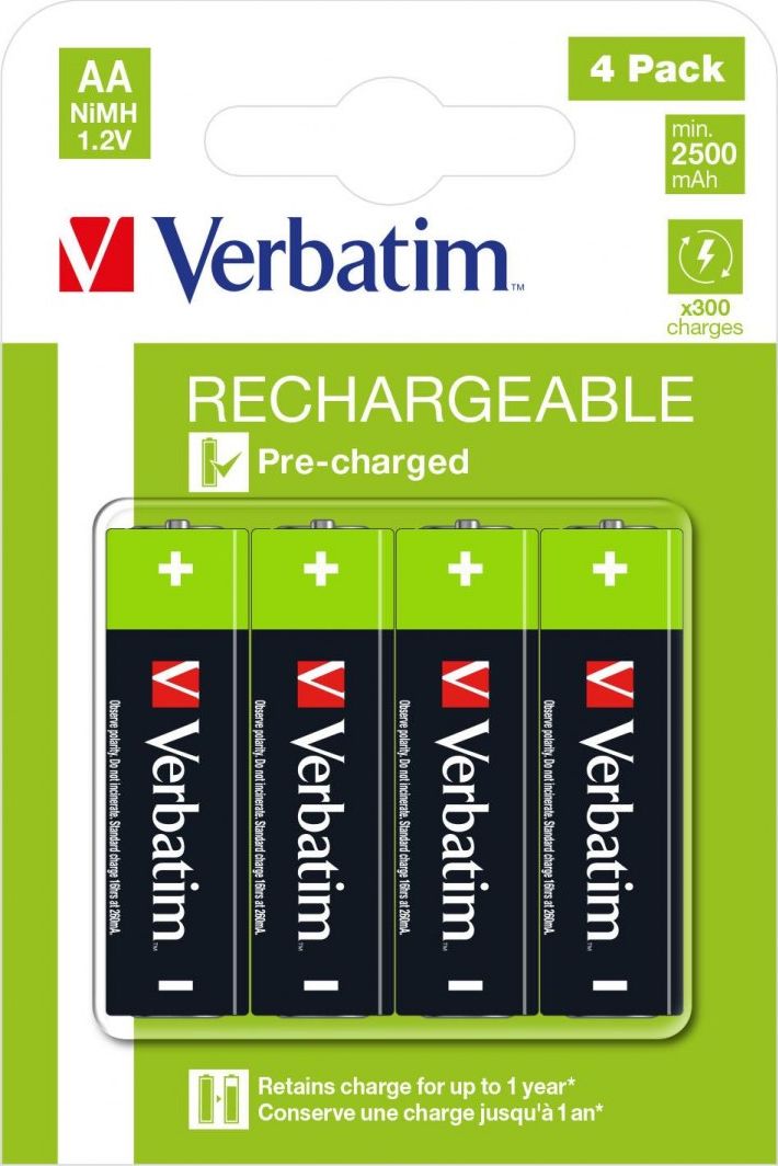 Verbatim Akumulator AA / R6 2500mAh 4 szt.