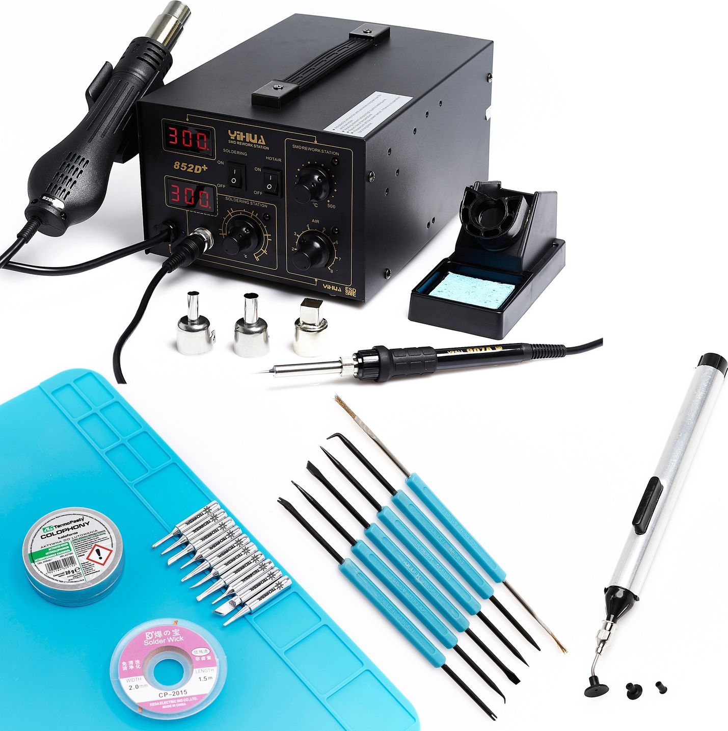 Techrebal Stacja lutownicza Yihua 852D+ - Kit 32