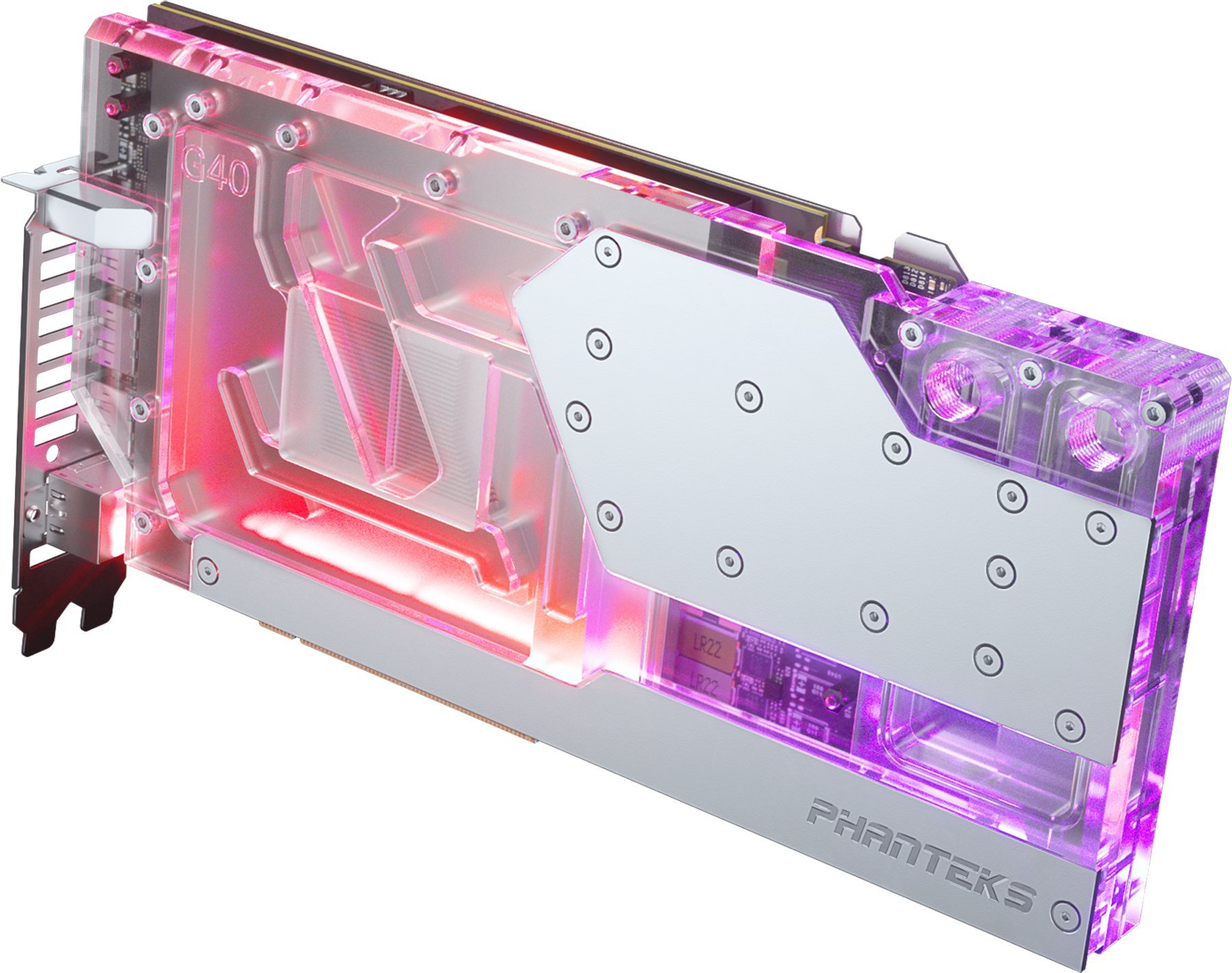 Phanteks PHANTEKS Glacier G40 RTX 4090 Waterblock incl. Backplate for Asus, D-RGB - chrome