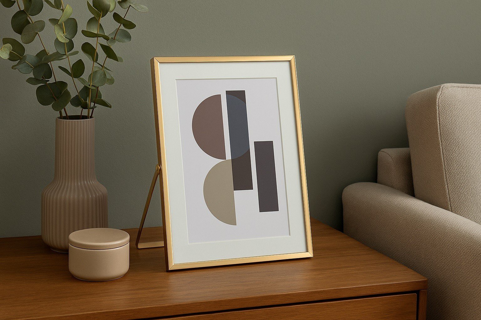 Ramka na zdjęcia 13x18 cm złota średnia