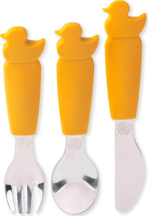 ECO RASCALS ECORASCALS Zestaw sztućców kaczuszka MUSTARD one size