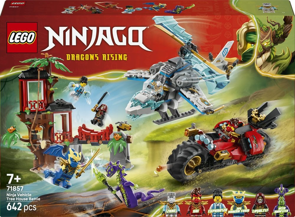 LEGO Ninjago Bitwa ninja: domek na drzewie z pojazdami (71857)