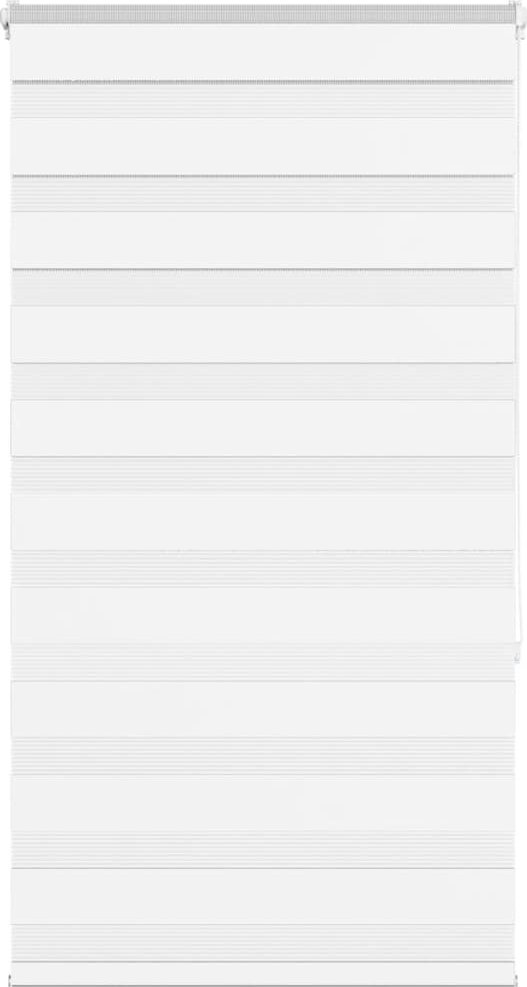 vidaXL Roleta zebra, biała, szerokość tkaniny 85,9 cm, poliester