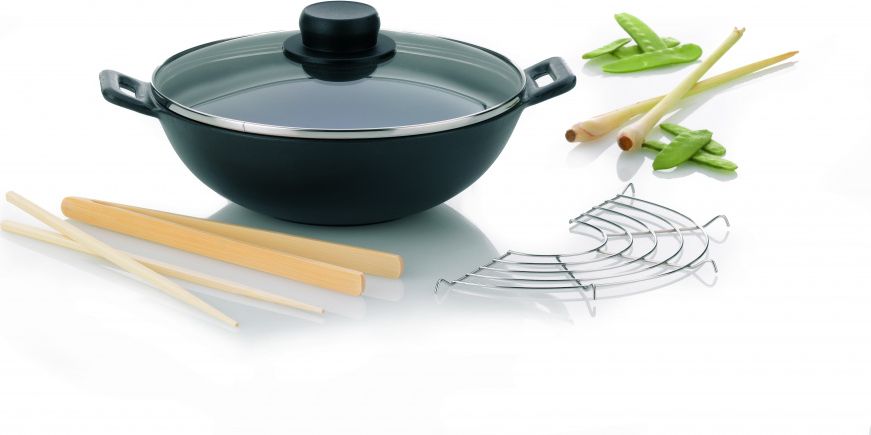 Patelnia Kela wok Żeliwna 24cm