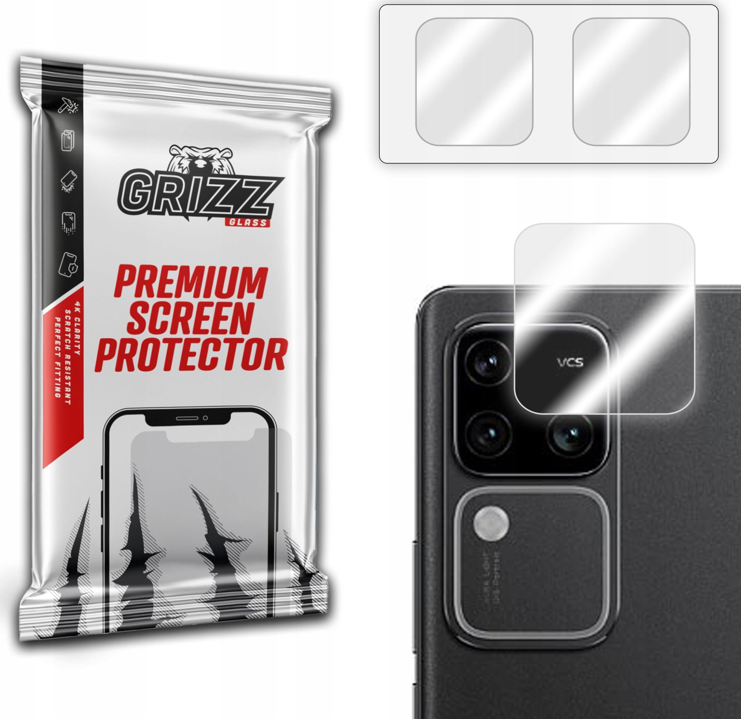 GrizzGlass Szkło na aparat GrizzGlass HybridGlass Camera do Vivo S18 Pro