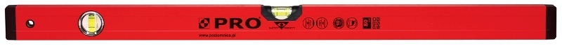 PRO Poziomica malowana ze wskaźnikiem poziomu i pionu 40cm 100-04