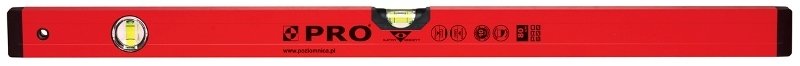 PRO Poziomica malowana ze wskaźnikiem poziomu i pionu 40cm 100-04