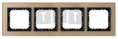 R-4RGC/81/33 SONATA Ramka poczwórna szampańskie szkło szronione R-4RGC/81/33