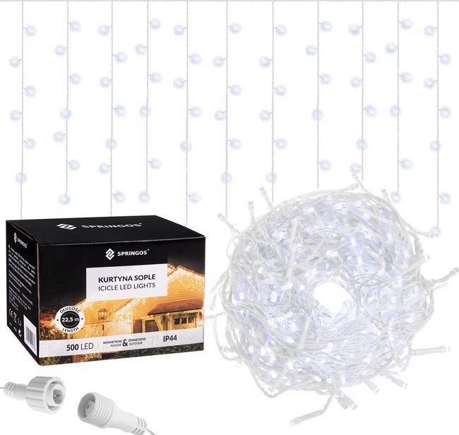 Springos LED na kabel białe zimne możliwość łączenia 500szt. (29761-uniw)