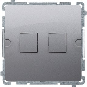 Kontakt-Simon Pokrywa gniazd teleinformatycznych na Keystone płaska podwójna stal nierdzewna BMPT/21