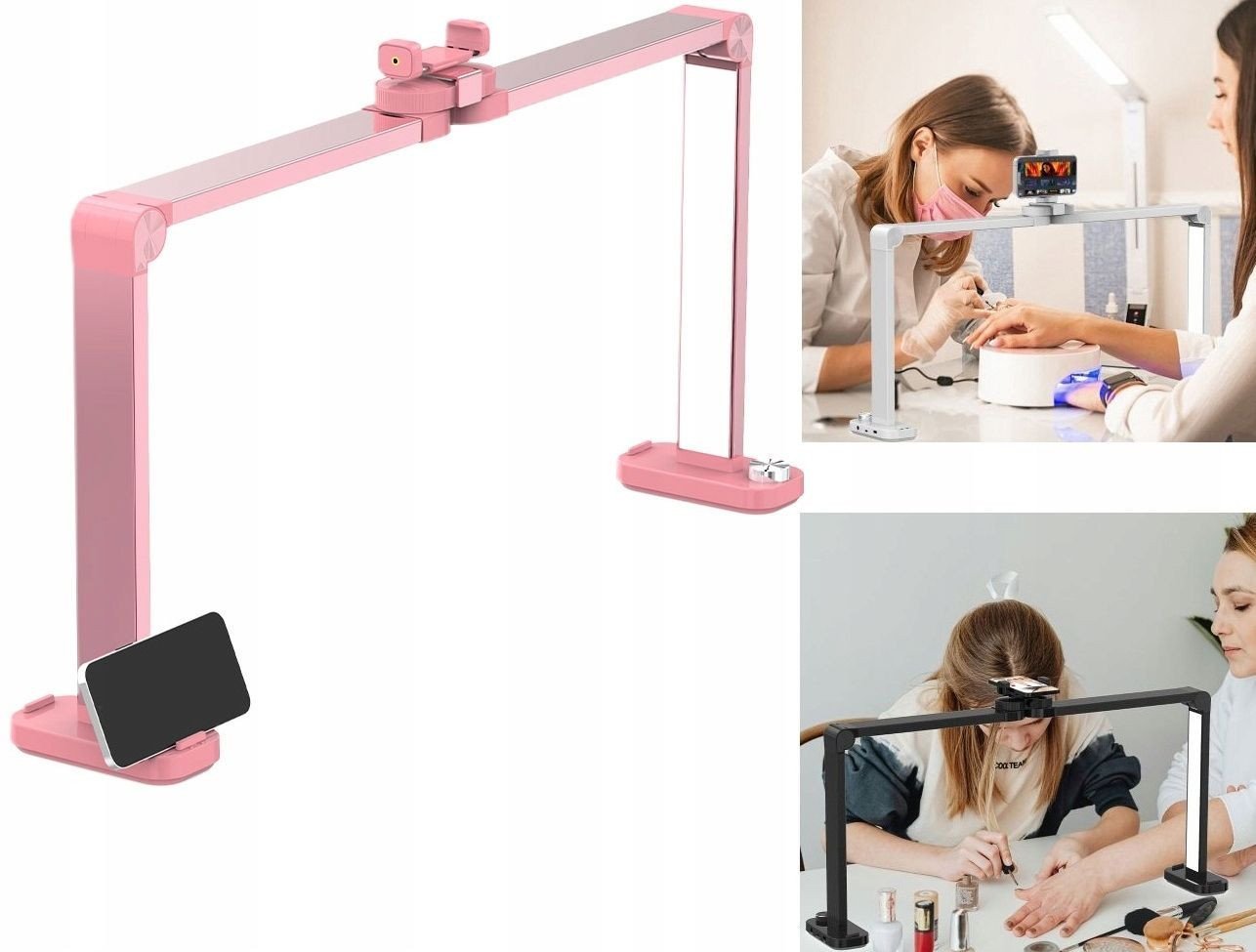 Lampa LED 40W Kosmetyczna Biurkowa Bezcieniowa do Zabiegów dla Kosmetyczki / N240 / Różowy