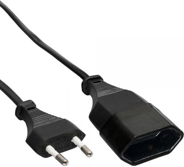 InLine Euro Typ C Plug Power przedłużacz męski - żeński (16685S)