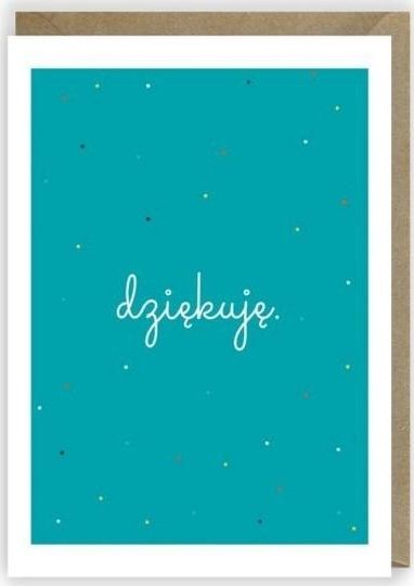 Cardie Kartka okolicznościowa, eko koperta Dziękuję K002