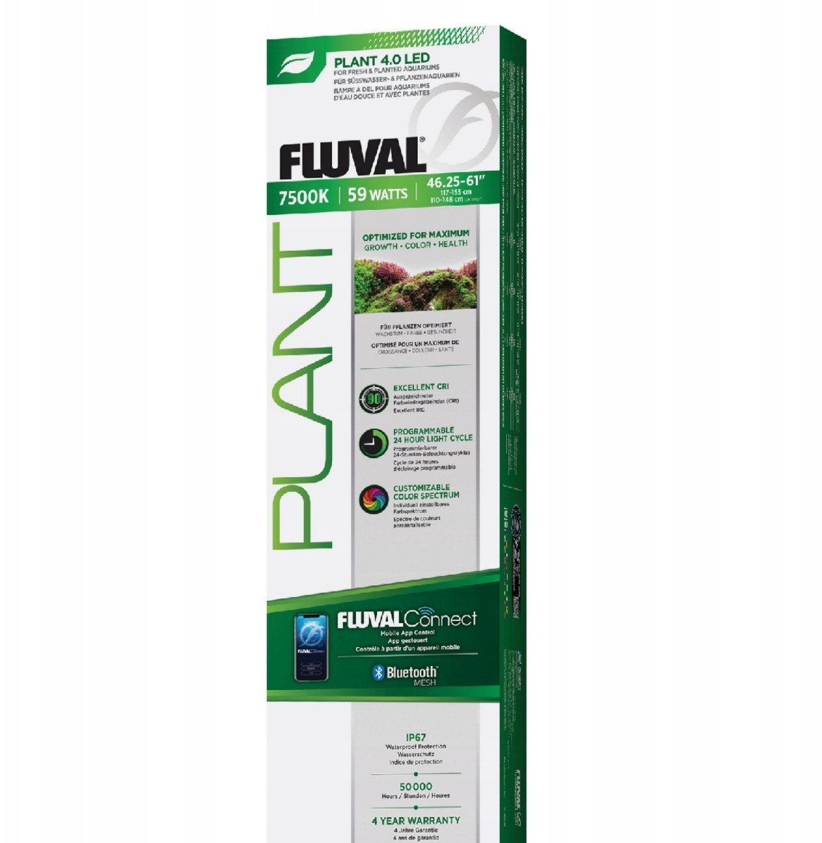 Plant 4.0 LED, o�wietlenie do akwarium, 59W, 117,5-155,1 cm, bluetooth