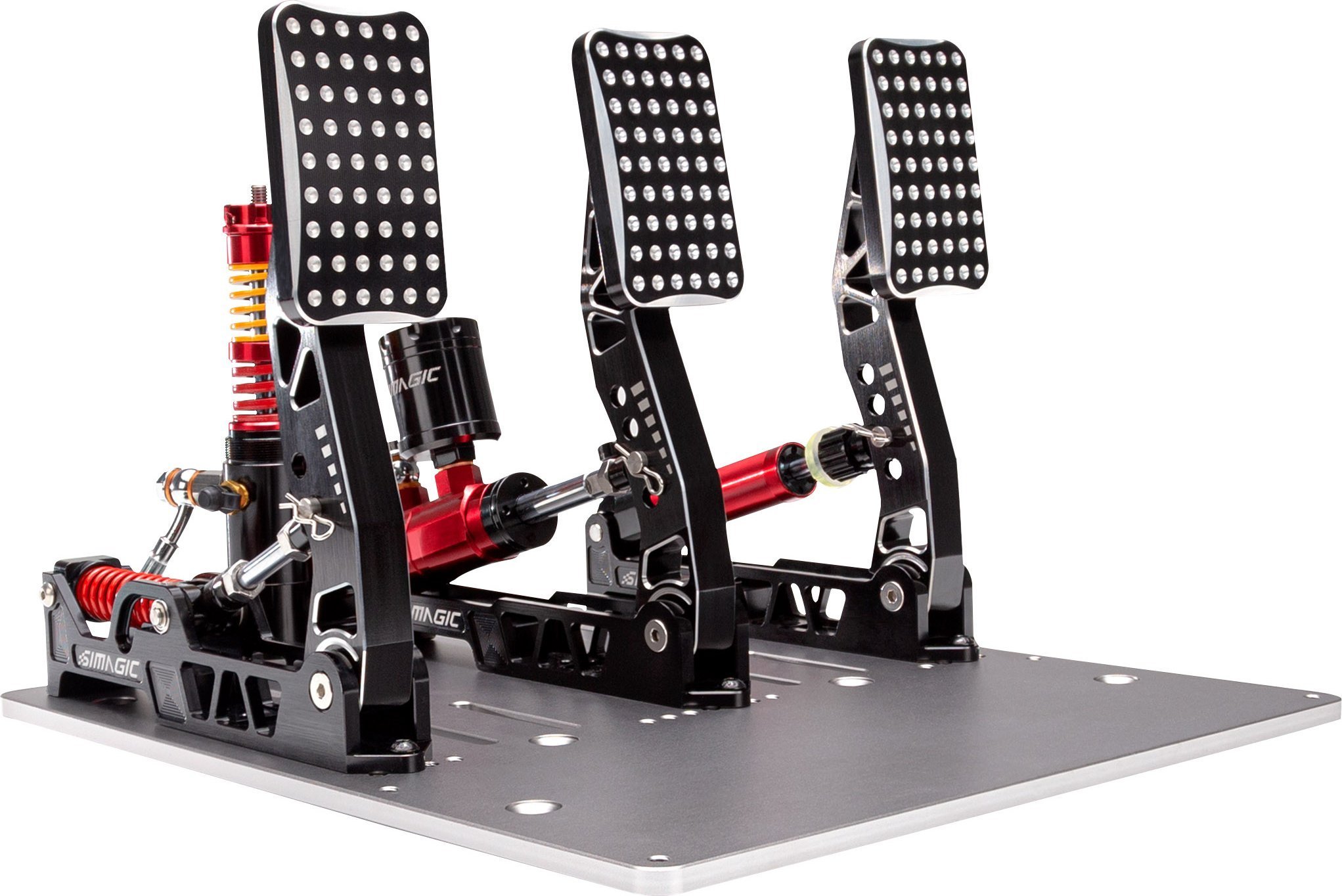 Simagic Simagic P2000 Hydraulic 3-Pedal Set, 100KG Loadcell - Crimson Edition