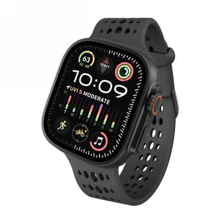 Decoded Silicone Ares O Band - silikonowy pasek do Apple Watch 44/46/49 mm (black)