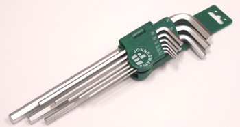 Jonnesway Zestaw kluczy imbusowych hex typ L 1/16-3/8" 9szt. (H03SM209S)
