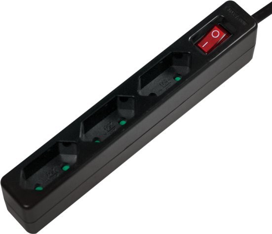 Listwa zasilająca LogiLink LogiLink 3 gniazda 1.5m czarna