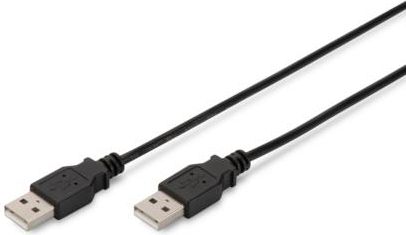 Kabel USB Digitus USB-A - 1 m Czarny (AK-300101-010-S)