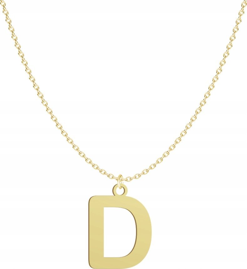 Radziszewska Jewellery Pozłacany naszyjnik litera D - DEDYKACJA GRATIS