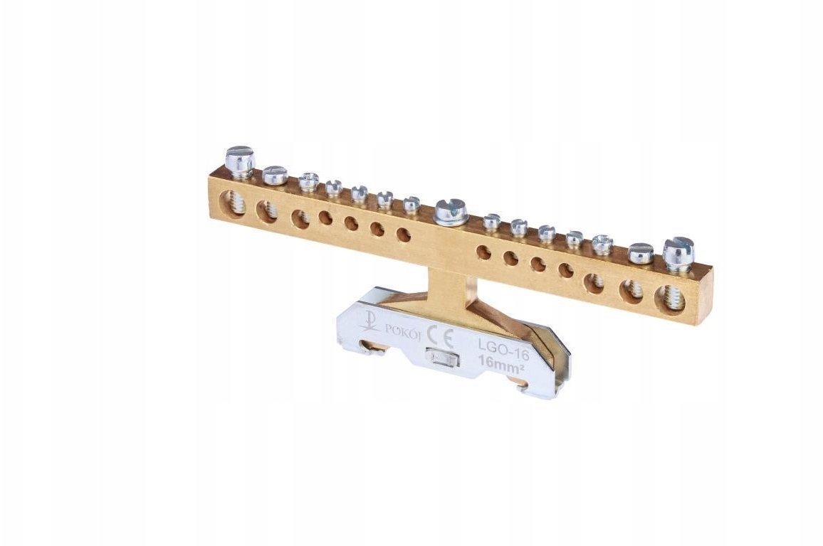 Listwa zaciskowa ochronna 14-torowa 8x4mm2, 2x6mm2, 2x10mm2, 2x16mm2 mocowanie na szynę TS35 LGO-16 A14-4200