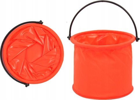 LeanToys Wiaderko Składane Wielofunkcyjne PCV Do Wody Pomarańczowe