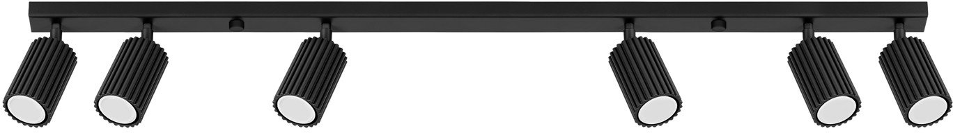 Plafon Karbon 6L Czarny Gu10 Max 10W Ledw Sollux Lighting