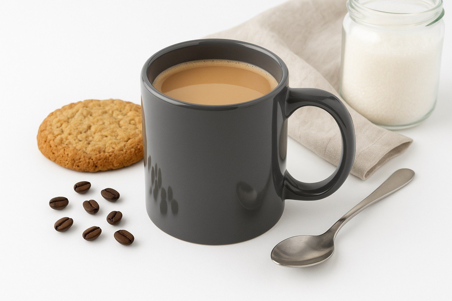 Kubek ceramiczny 300 ml ciemny szary