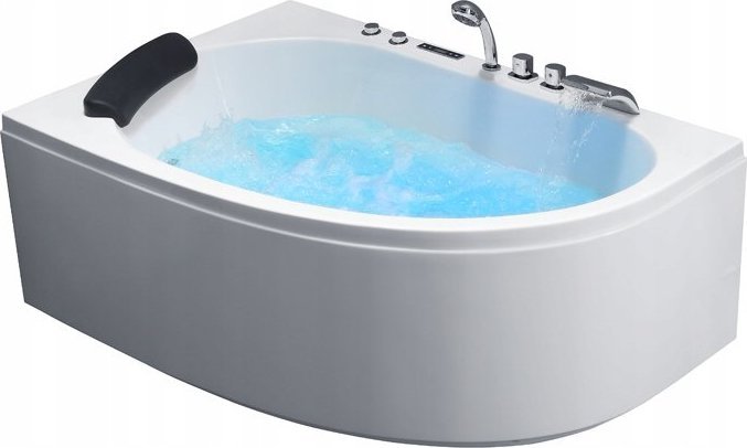 Wanna AWT Narożna Wanna Z Hydromasażem 150/100 Z Baterią