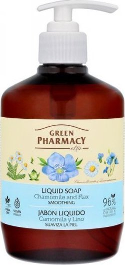 Elfa Pharm Green Pharmacy Mydło w płynie z Olejem z nasion Lnu i Rumiankiem 460ml